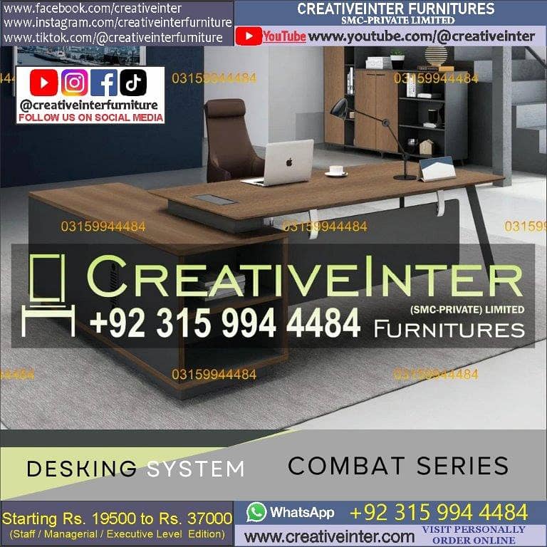 Executive office table manager desk chair workstation Meeting CEO 7