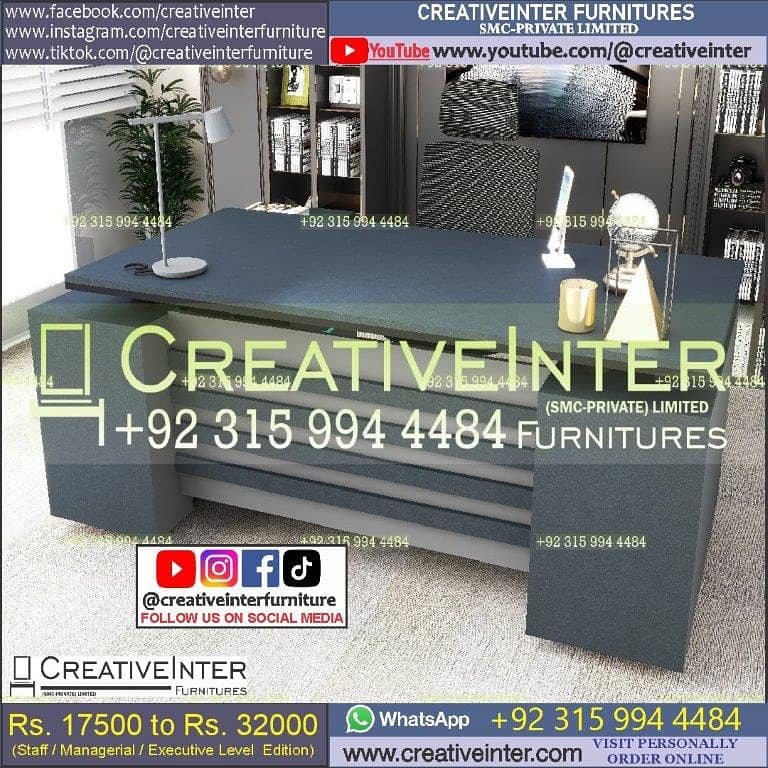 Executive office table manager desk chair workstation Meeting CEO 9