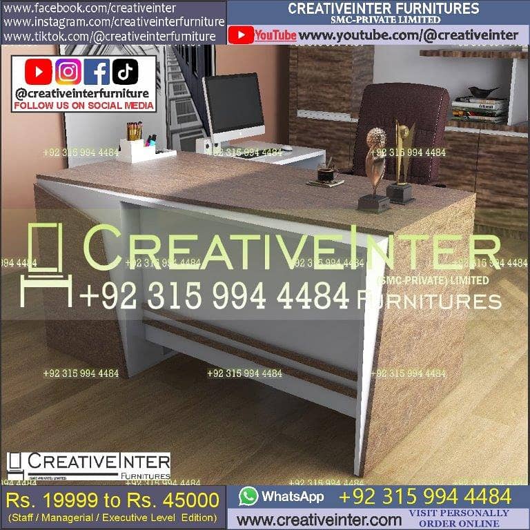 Executive office table manager desk chair workstation Meeting CEO 10