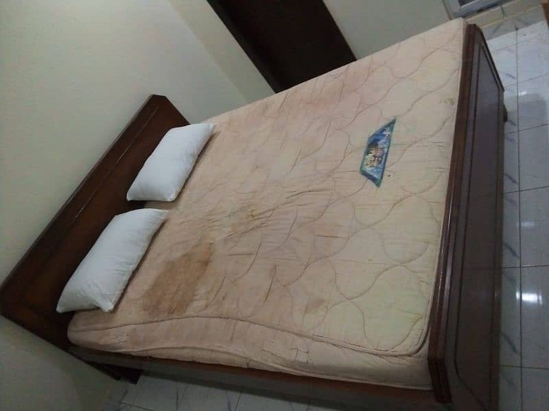 Double Bed for sale with Table Chair Set 0