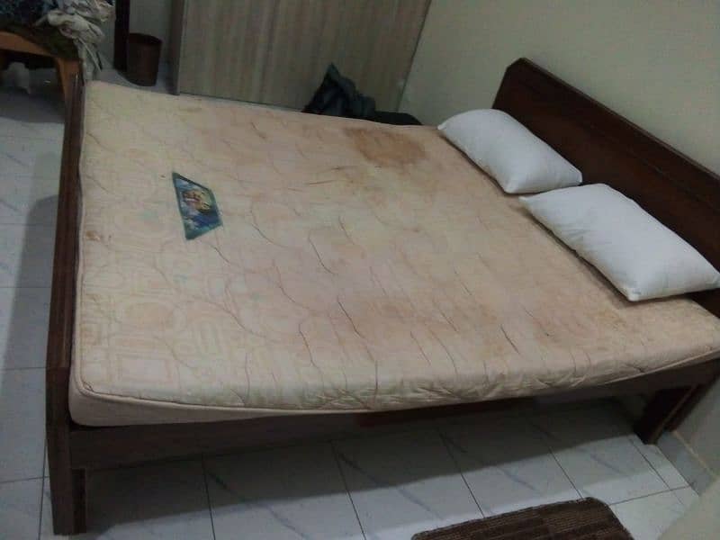 Double Bed for sale with Table Chair Set 1