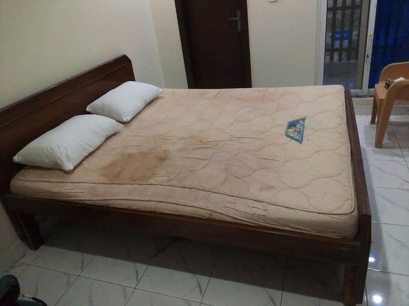 Double Bed for sale with Table Chair Set 2