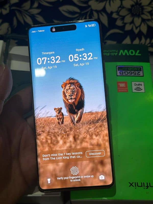Infinix Note 40 Pro with box/Original Infinix Charger, 12+12/256 GB 0