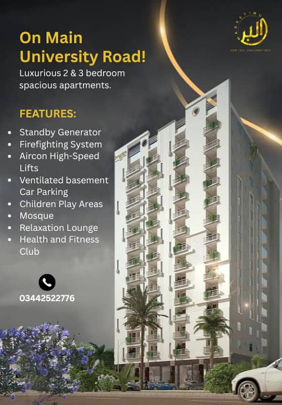 1258 Square Feet Flat For sale Available In Gulistan-e-Jauhar 0