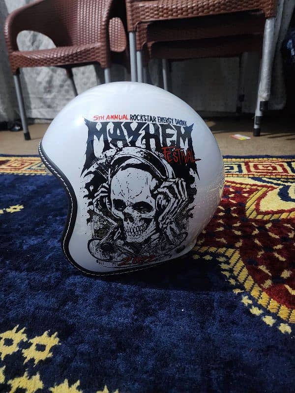 cafe racer helmet white colour 1