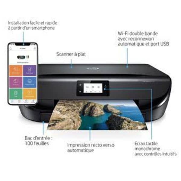 HP 4520 Wi-Fi printer  color black print All-in-one printer 0
