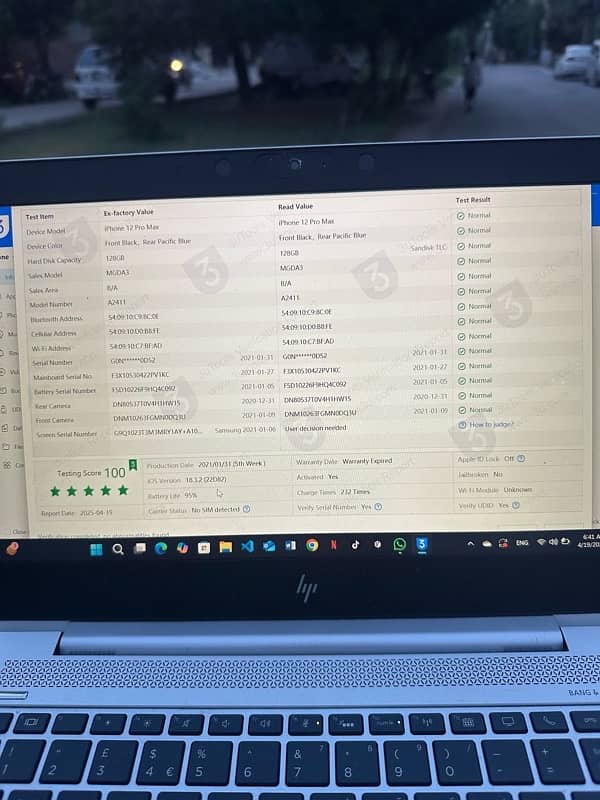 IPhone 12 PRO MAX 128gb factory unlock 95bh 2
