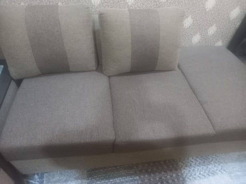 L SHAPED SOFA WITH GLASS TABLE 5