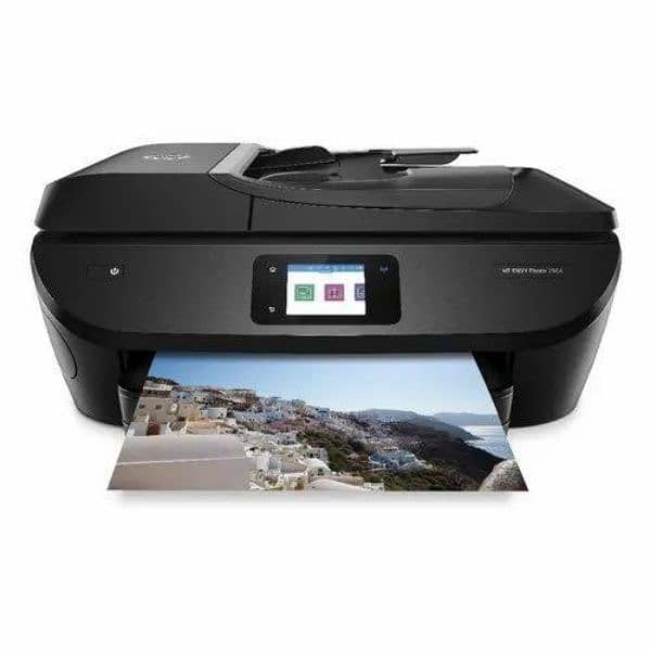 Hp 7858 Wi-Fi printer color black print all-in-one printer 0