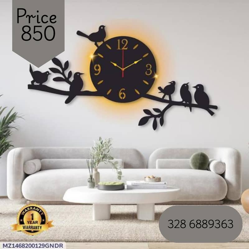 3d Wall Clock | Wooden | Wall Clock Frame 5