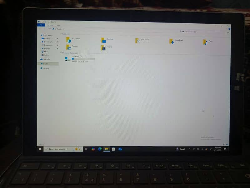 Microsoft Surface pro 4 IntelCore i7 4th Generation  8GB RAM 512GB M2 9