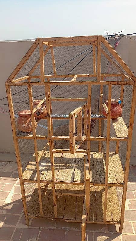 3 portion wodden cage available price can be reduced 0
