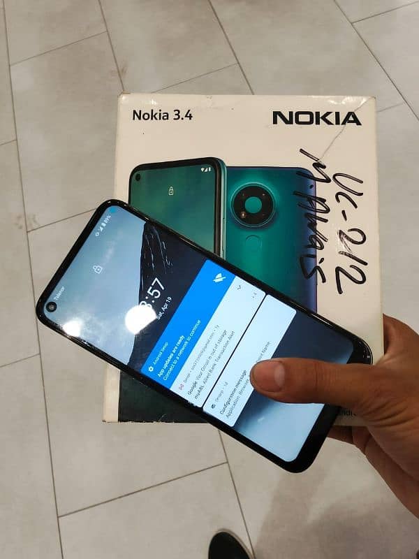nokia 3.4 3 32 rem or box sath hai 0