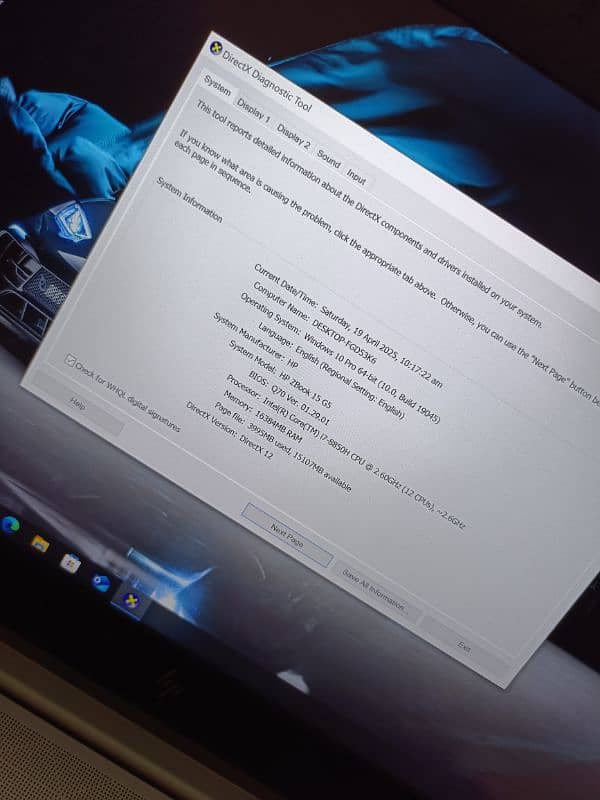 Hp Zbook 15 g5 core i7 8th gen hexacore (i7-8850H) 4gb Nvidia 15.6 4k 12