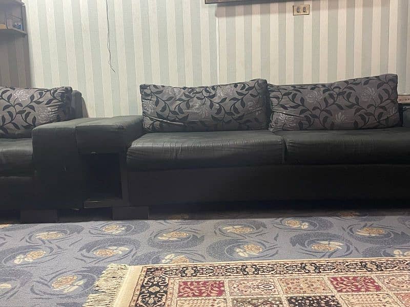 black and grey Elegant sofa set 2