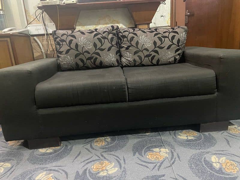 black and grey Elegant sofa set 3
