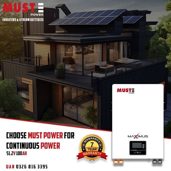 Must Lithium Battery 51.2V 100AH 0