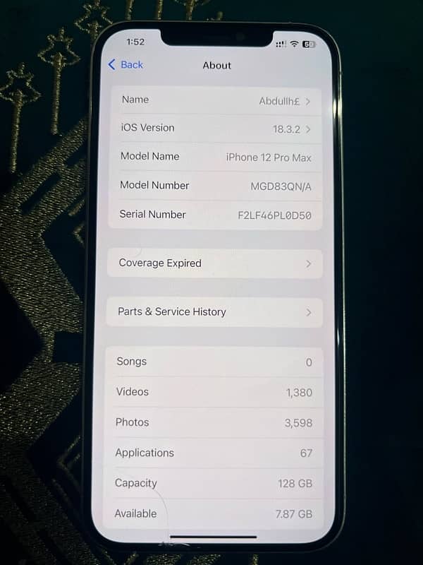 iphone 12 pro max pta approved 128gb 4