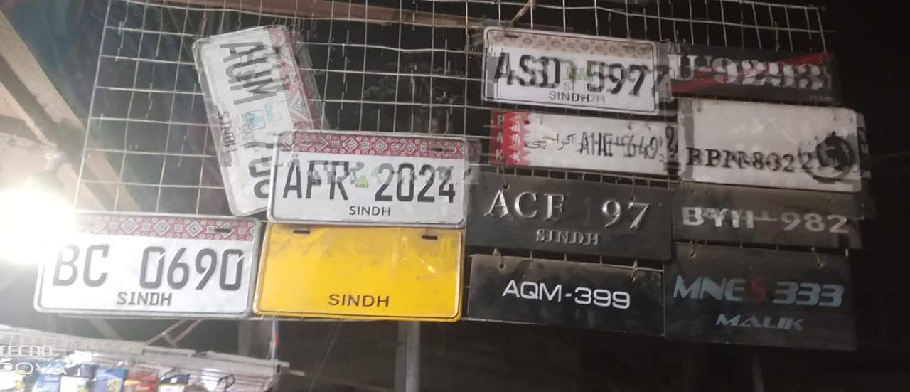 A+ genuine Number plates F/ Embosed number plates / bike Number Plate 3