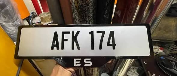 A+ genuine Number plates F/ Embosed number plates / bike Number Plate 9