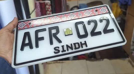 A+ genuine Number plates F/ Embosed number plates / bike Number Plate 10