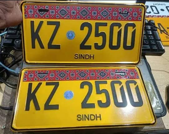 A+ genuine Number plates F/ Embosed number plates / bike Number Plate 13