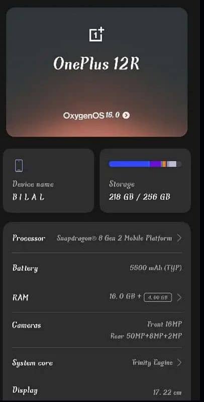 One plus 12R 6