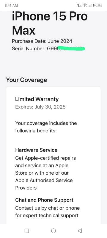 Iphone 15 Pro Max Physical Sim 10/10 JV Under 4 Months Apple Warranty 10