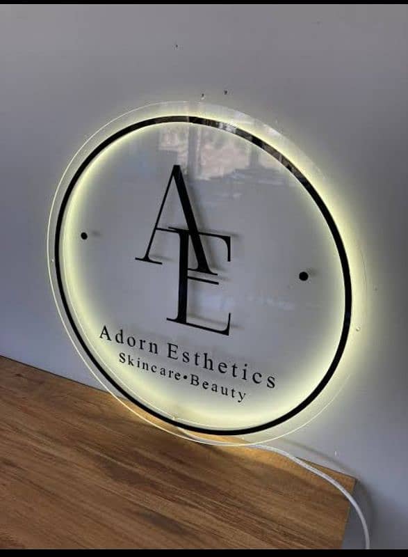 Acrylic LED Sign Board 3