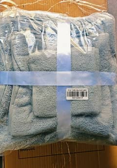 high quality imported towels 8 piece pack different size colour grey