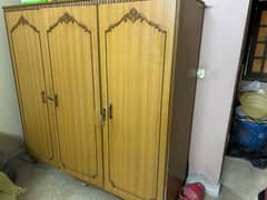 3 door cupboard old Antique Homemade Read descrption