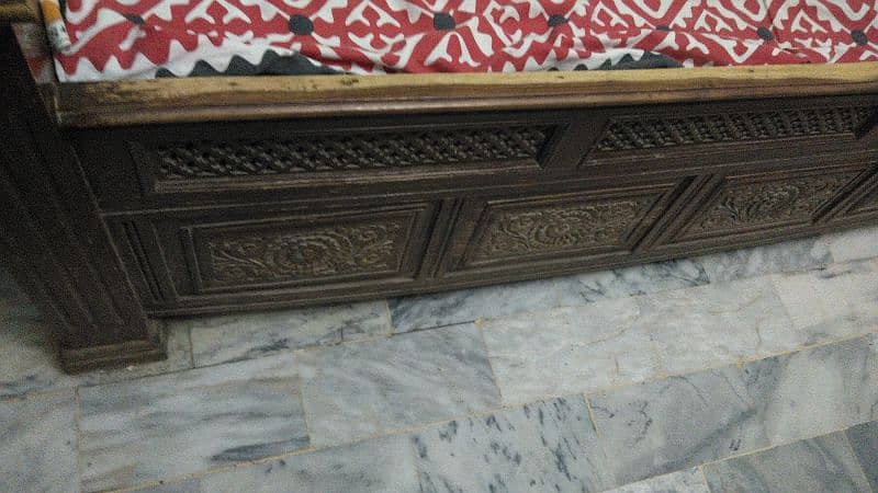 king Size Pure Sheesham Bed Latest Design With Dressing Table 1