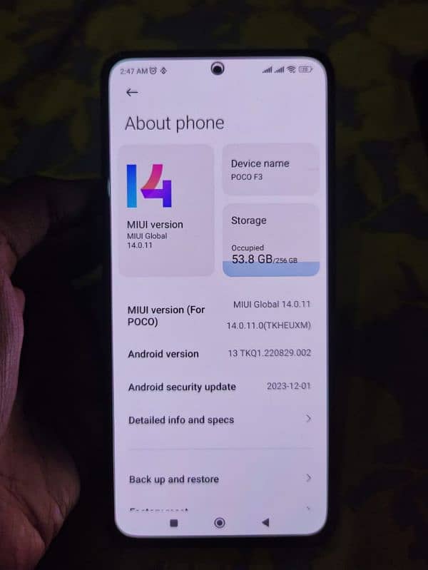 Poco F3  8/256 condition 10/10 17
