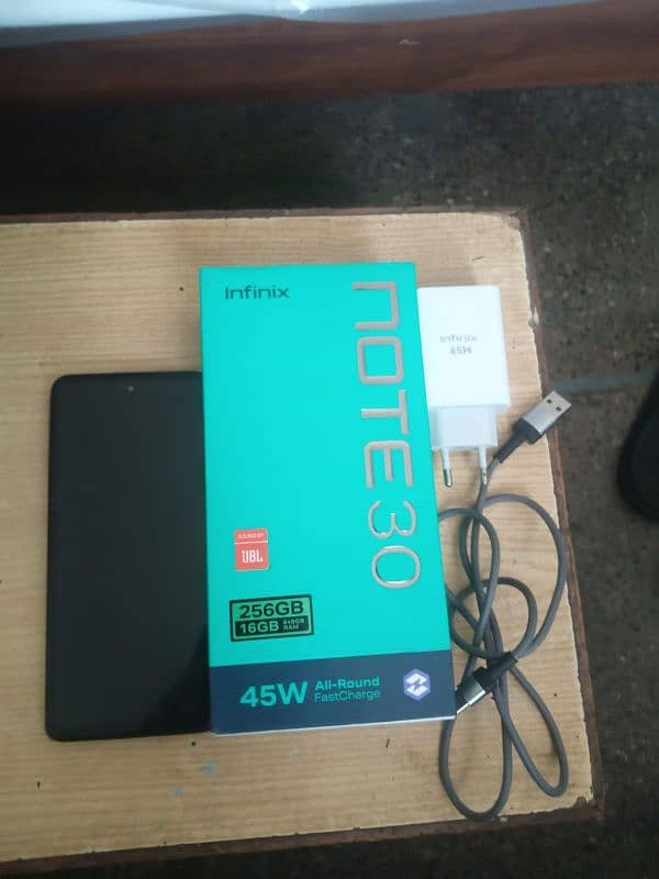 Infinix note 30 with  Box and charger 1