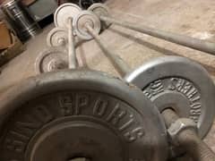 Excercise GYM Equipements Rods, Dumbbells, Barbells, Weights