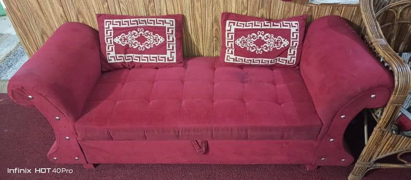 home used furniture sofa set / Corner Sofa / L shaped Red Velvet Sofa 4