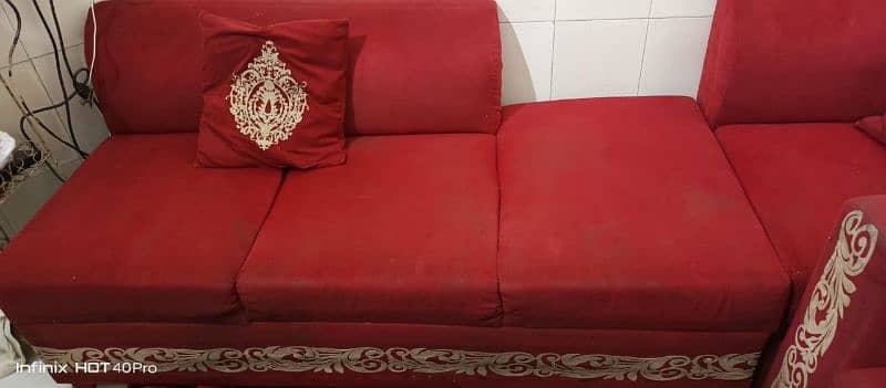 home used furniture sofa set / Corner Sofa / L shaped Red Velvet Sofa 0