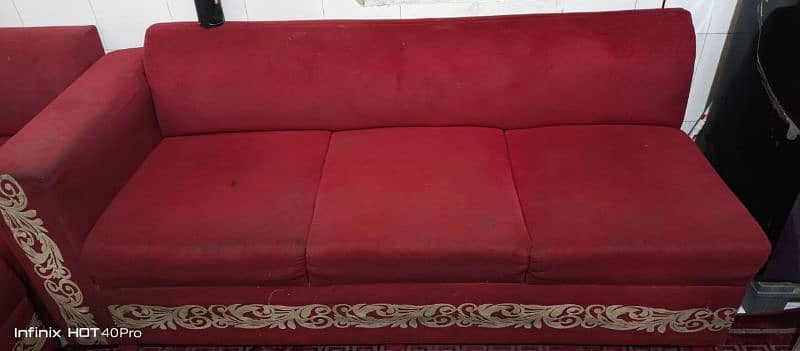 home used furniture sofa set / Corner Sofa / L shaped Red Velvet Sofa 6