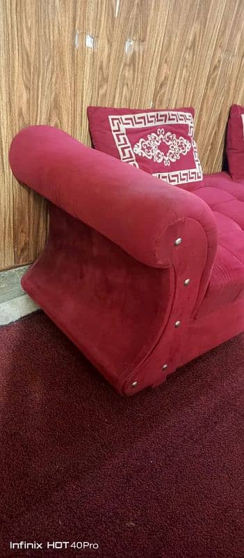 home used furniture sofa set / Corner Sofa / L shaped Red Velvet Sofa 8