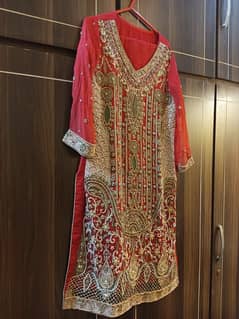 Heavy Embroidery Stitch wedding Dress At a very affordable price