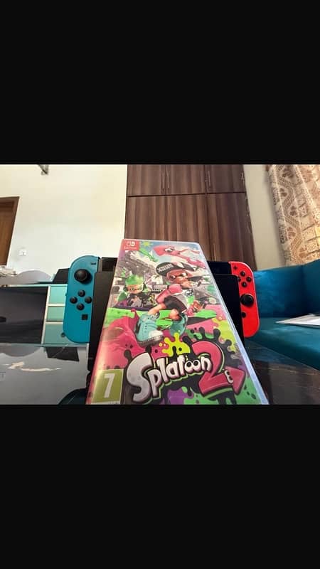 Nintendo Switch v2 with splatoon 2 2