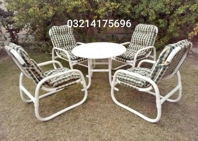OUTDOOR GARDEN UPVC RATTAN FURNITURE SOFA SET CHAIRS TABLE UMBRELLA 16