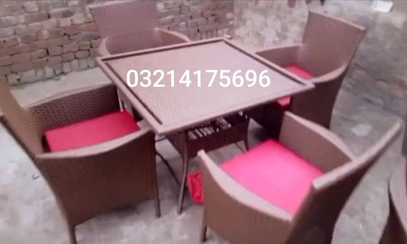 OUTDOOR GARDEN UPVC RATTAN FURNITURE SOFA SET CHAIRS TABLE UMBRELLA 17