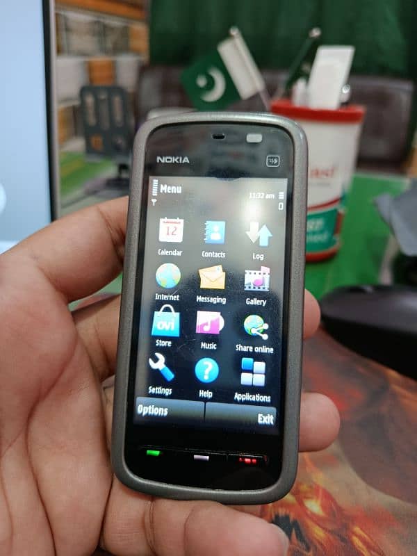Nokia 5233 Symbian Touchscreen Mobile with Pen Excellent Condition 0