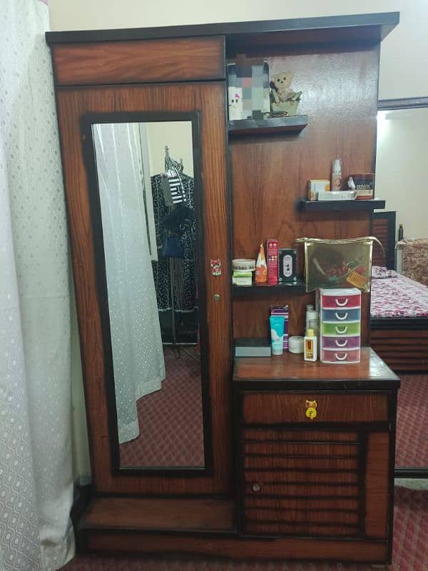 Double bed with dressing table for sale 2