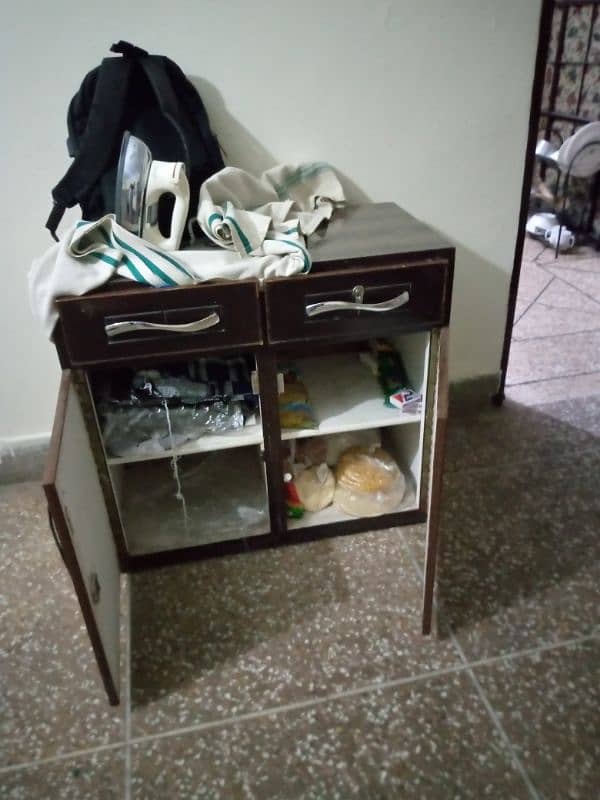 Double Bed and iron table 9
