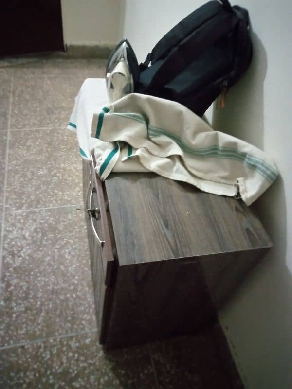 Double Bed and iron table 10