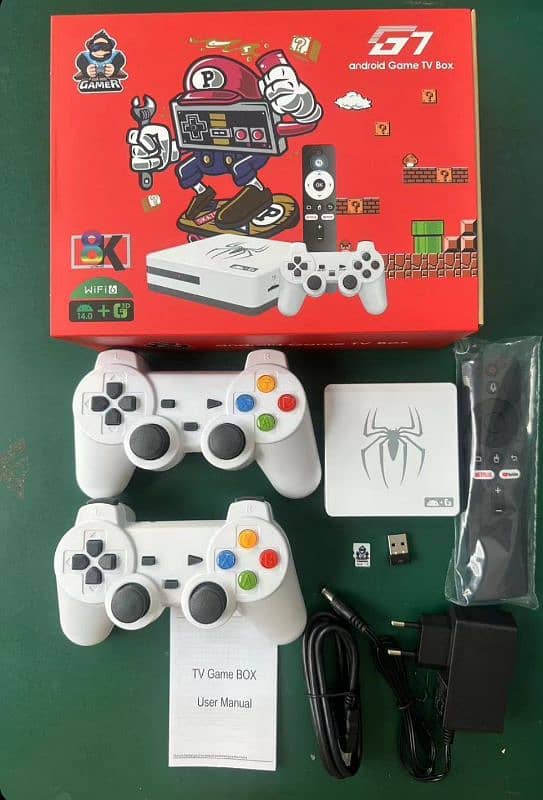 Smart tv box G7 Android 14 Plus Gaming TV Box 30,000 + Games 0