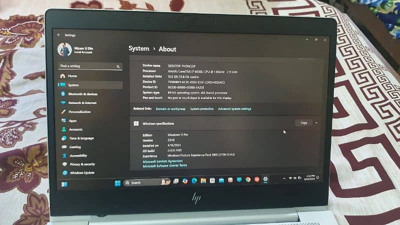 HP Elitebook 830 G5 Core i7 8th Generation 6