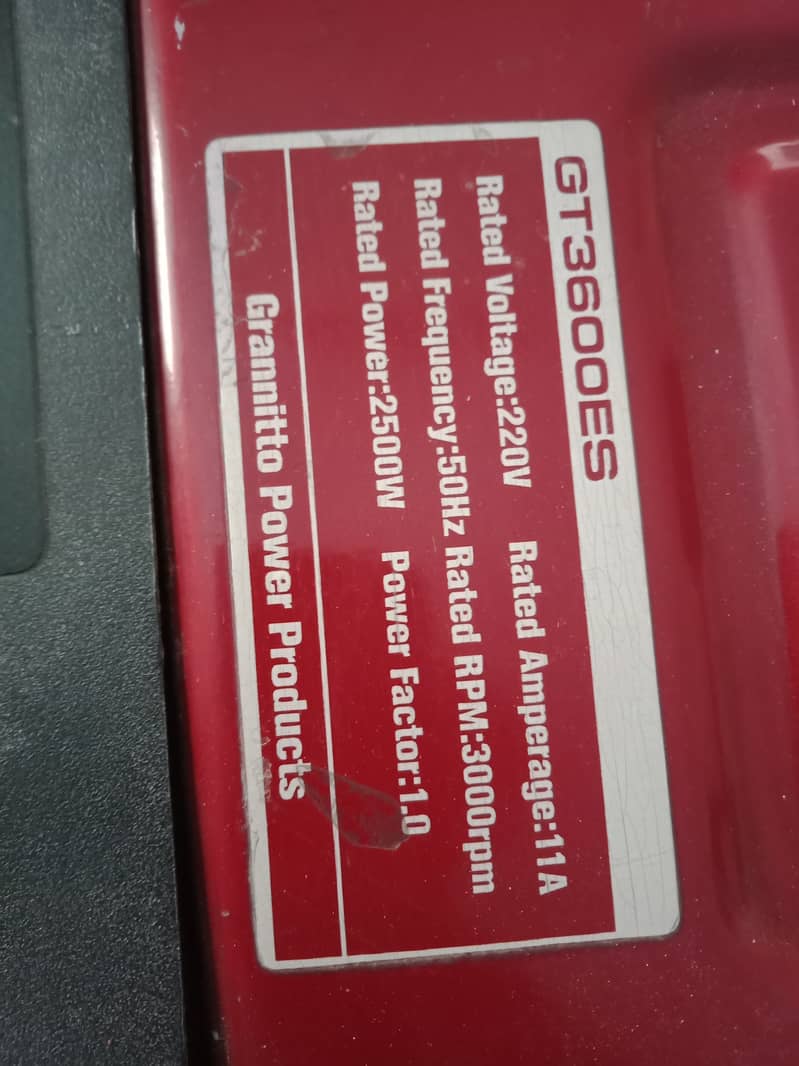 Grannitto generator GT3600ES 3